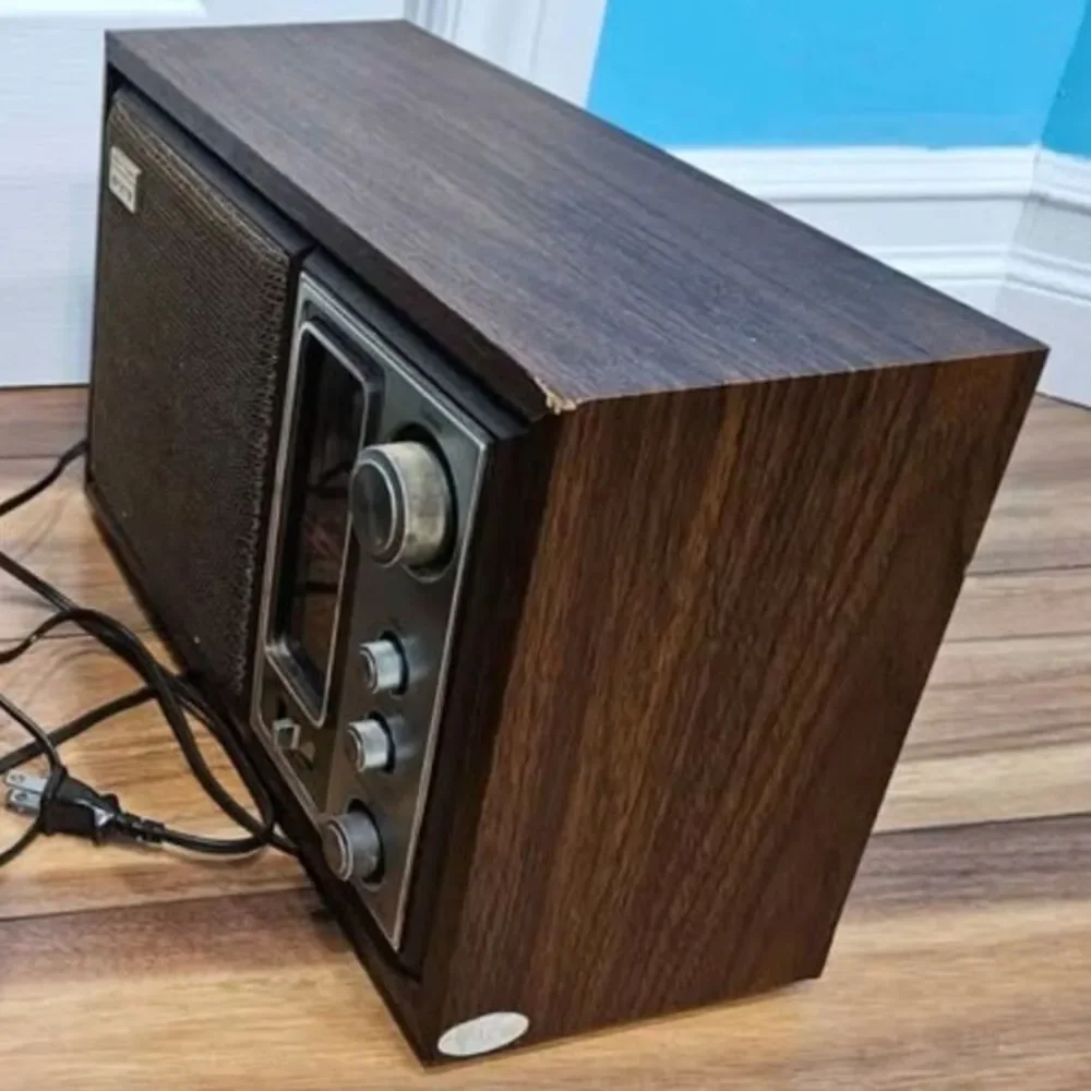 VTG 60s Sony ICF-9650W Fidelity AM/FM Tabletop Stereo Radio Wooden Case *read